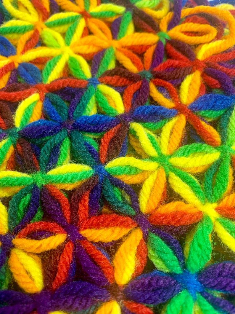 Multi Colored Potholders Made of Yarn Set of 2 - Etsy