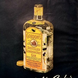 1947 Gordons Gin Vintage Advertisement Bar Wall Art Man Cave Decor Game Room Wall Hanging Original Magazine Print Ad Unique Art Ephemera