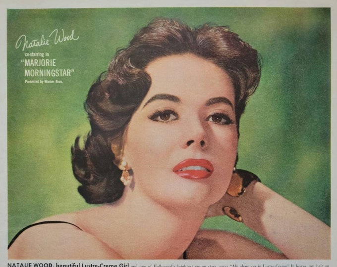 1958 Lustre Creme Shampoo Vintage Advertisement Natalie Wood Etsy