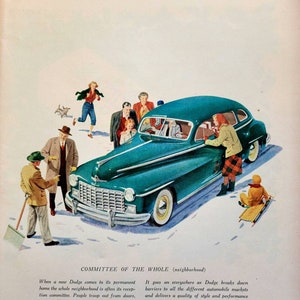 1947 Dodge Vintage Advertisement Automotive Wall Art Classic Car Decor Original Magazine Print Ad Antique Automobile Automobilia Unique Art