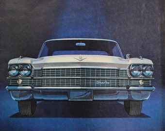 1963 Cadillac Vintage Advertisement Automotive Wall Art Classic Car Man Cave Decor Magazine Ad Antique Automobile Ad Unique Art Automobilia