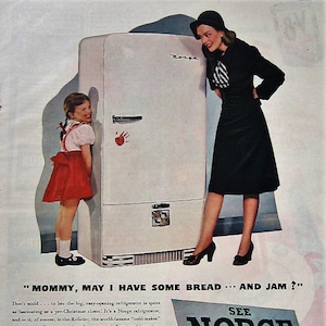 1945 Norge Refrigerator Vintage Advertisement Kitchen Wall Art Appliance Decor Fridge Ad Original Magazine Print Ad Vintage Home Decor
