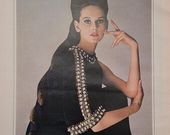 1967 Revlon Touch and Glow Makeup Ad: Vintage Bathroom Decor, Cosmetics Magazine Advertisement