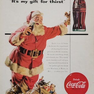1954年コカ・コーラのサンタクロース広告：ヴィンテージクリスマス