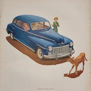 1947 Dodge Vintage Advertisement Automotive Wall Art Classic Car Decor Original Magazine Print Ad Antique Automobile Automobilia Unique Art