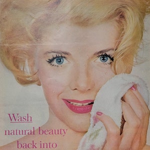 1960 Woodbury Beauty Bar Soap Vintage Advertisement Bathroom Wall Art Powder Room Decor Bathroom Decor Vintage Soap Magazine Ad Unique Art