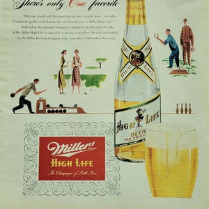 Letrero De Hojalata Miller Beer Vintage | 12.5x16 Pulgadas | Decoración Americana De Bar