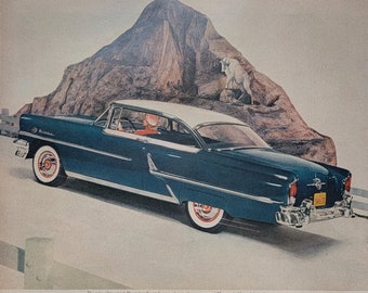 1955 Mercury Montclair Sport Coupe Automobile Vintage Advertisement Automotive Wall Art Classic Car Man Cave Decor Magazine Ad Automobilia