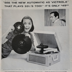 1957 RCA Victor Record Player Vintage Advertisement Perry Como Vintage Vinyl Ad Music Room Wall Art Music Decor Magazine Ad Unique Art