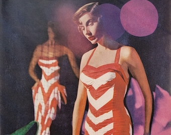 1951 Cole of California Swimsuit Ad: Vintage Beach Decor, Women's Swimwear Pin Up