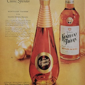 1955 Kentucky Tavern Bourbon Whiskey Vintage Advertisement Bar Wall Art Lounge Decor Vintage Magazine Ad Vintage Bourbon Ad Unique Art