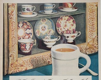 1946 A & P Coffee Vintage Advertisement Kitchen Wall Art Cafe Decor Eight O Clock Coffee Print Kitchen Decor Vintage Magazine Ad Unique Art