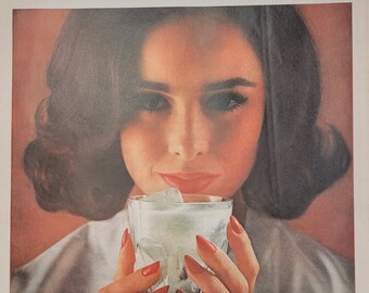 1963 Bacardi Rum Vintage Advertisement Bar Decor Lounge Wall Art Alcohol Advertising Magazine Ad Unique Art Man Cave Decor Vintage Rum Ad