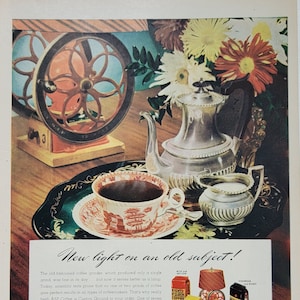 1947 A & P Coffee Vintage Advertisement Kitchen Wall Art Cafe Decor Eight O Clock Coffee Print Kitchen Decor Vintage Magazine Ad Unique Art