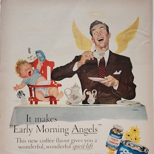 1949 Chase and Sanborn Instant Coffee Vintage Advertisement Kitchen Wall Art Diner Cafe Decor Coffee Decor Magazine Print Ad Coffee Shop Art