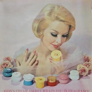 1960 Avon Cosmetics Vintage Advertisement Bathroom Wall Art Bedroom Decor Beauty Salon Decor Magazine Ad Vintage Make-Up Ad Vintage Avon