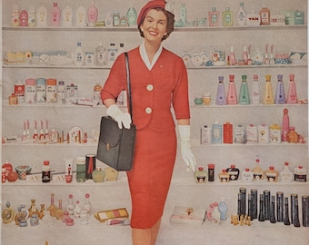 1960 Avon Cosmetics Vintage Advertisement Bathroom Wall Art Bedroom Decor Beauty Salon Decor Magazine Ad Vintage Make-Up Ad Vintage Avon