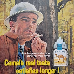 camel cigarettes motorcycle Original Vintage Poster: Camel Lights - Motorcycle, Blank Price signage
