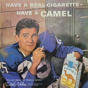 1954 Magazine Advertisement Page Camel Cigarettes Pack Dick Powell Smoking Ad | UK