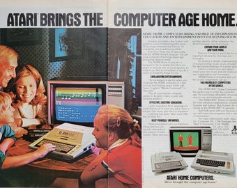 1981 Atari Computer Vintage Advertisement Vintage Video Games Vintage Wall Art Game Room Decor 1980s Magazine Print Ad Unique Art Gamer Gift