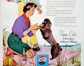1954 Pepsi Cola Vintage Advertisement Kitchen Wall Art Diner Decor Vintage Home Decor Americana Unique Art Original Magazine Print Ad
