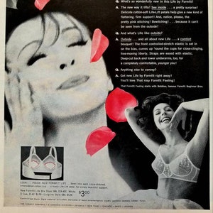 1960 Formfit Bra vintage Advertisement Womens Fashion Art vintage Lingerie Ad Boutique Decor Bedroom Decor Original Magazine Print Ad