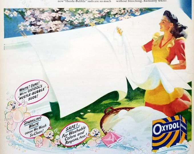 1944 Oxydol Laundry Detergent Vintage Advertisement Laundry Decor ...