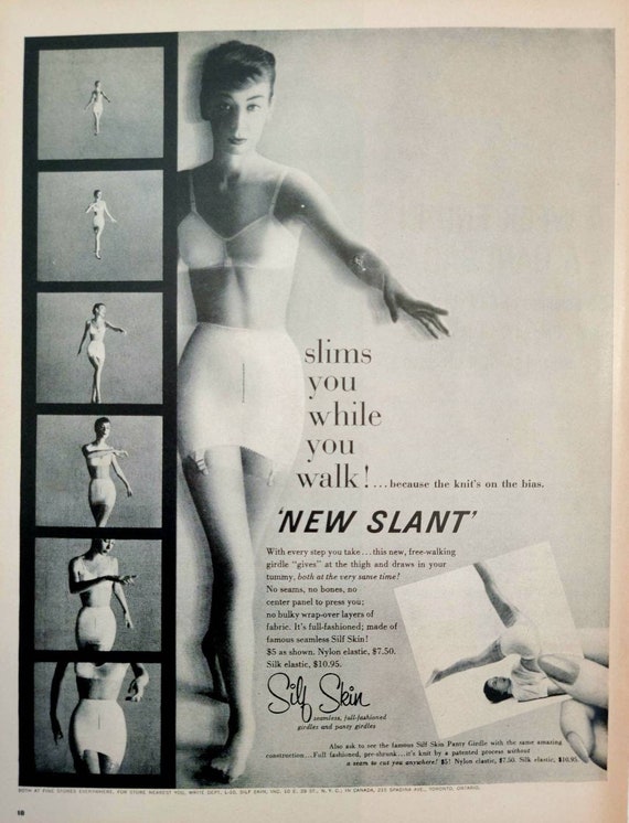 1955 Silf Skin Girdle Vintage Advertisement Bedroom Decor Bathroom