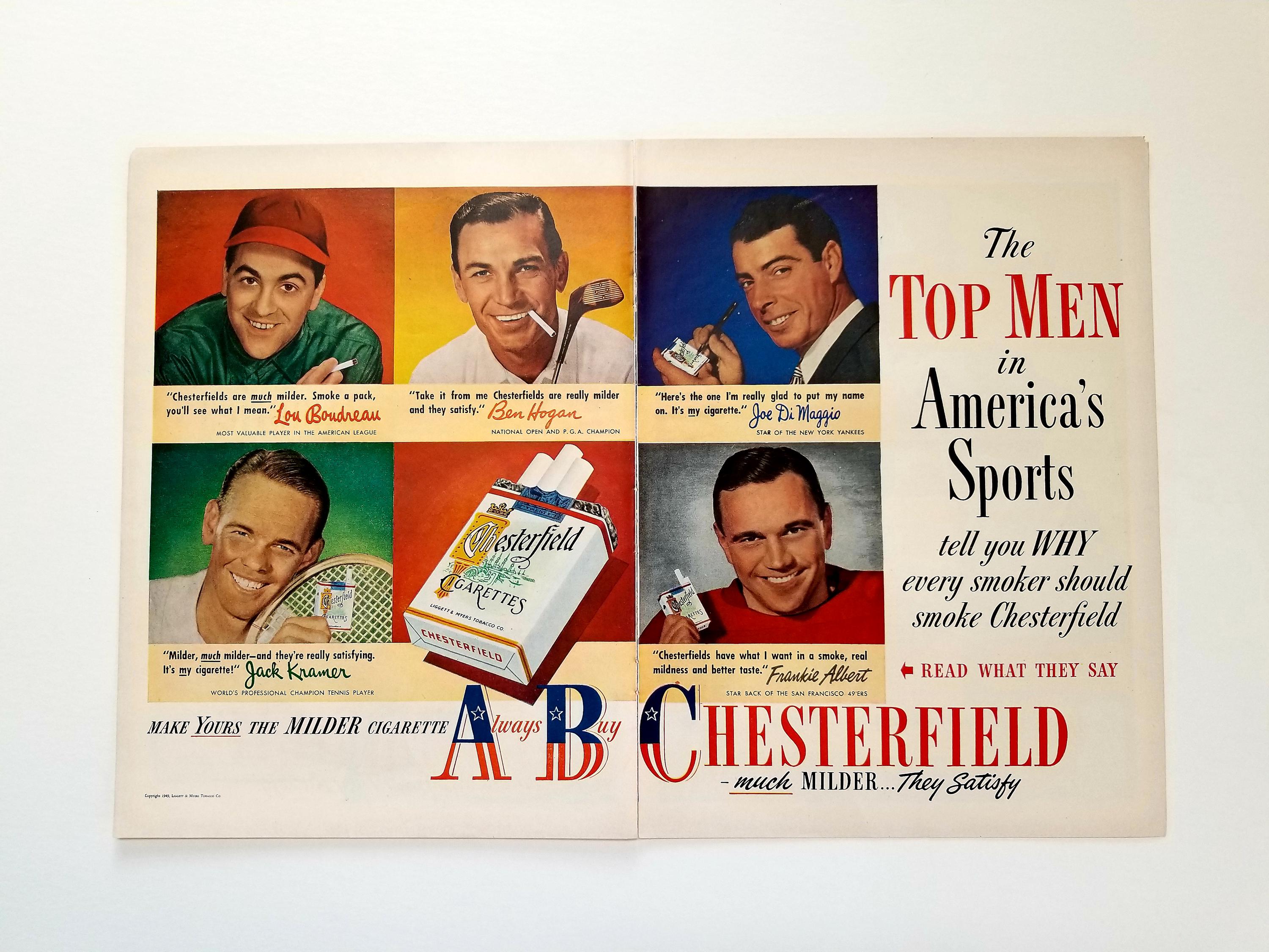 i'll be the cigarette you be the smoker Chesterfield Cigarette Ad