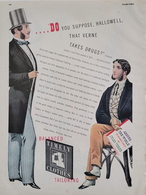 1943 Vestiti e abiti tempestivi Pubblicità d'epoca Negozio di