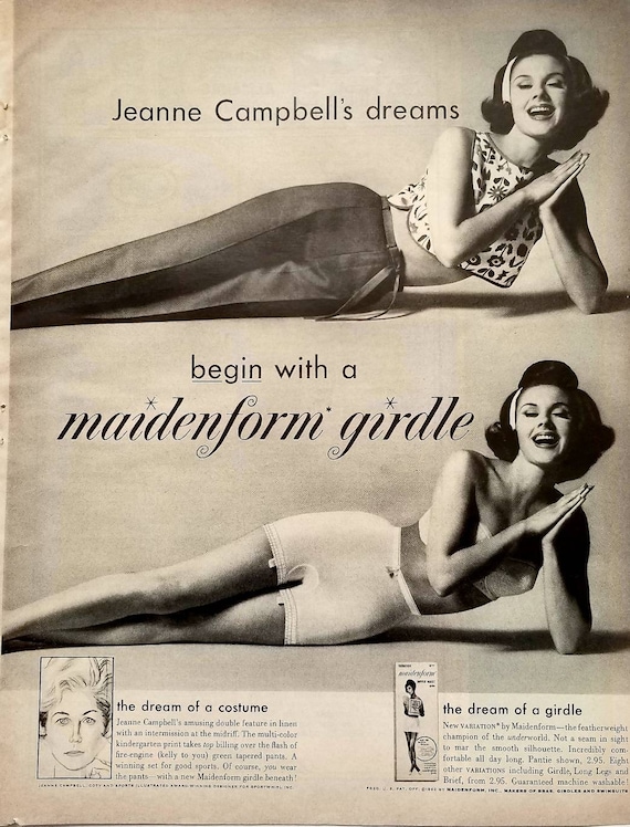 1962 Maidenform Girdle Vintage Advertisement Bathroom Wall Art