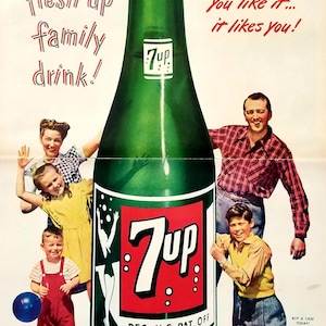 7up Ad 1940s - Etsy