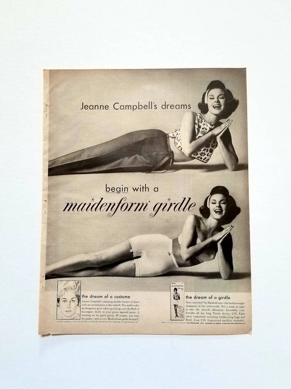 1962 Maidenform Girdle Vintage Advertisement Bathroom Wall Art
