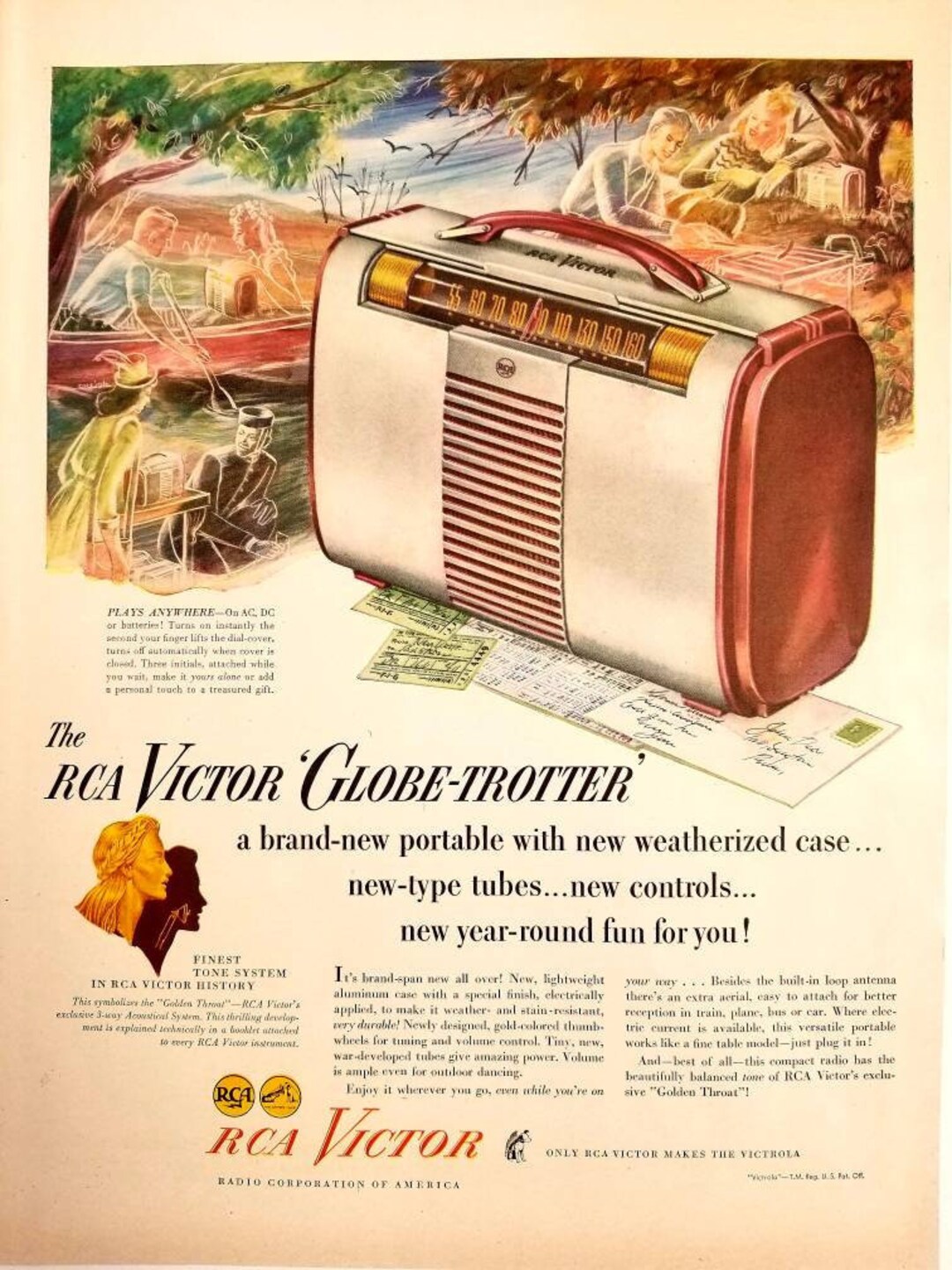 1946 RCA Victor Globe-trotter Radio Vintage Advertisement - Etsy