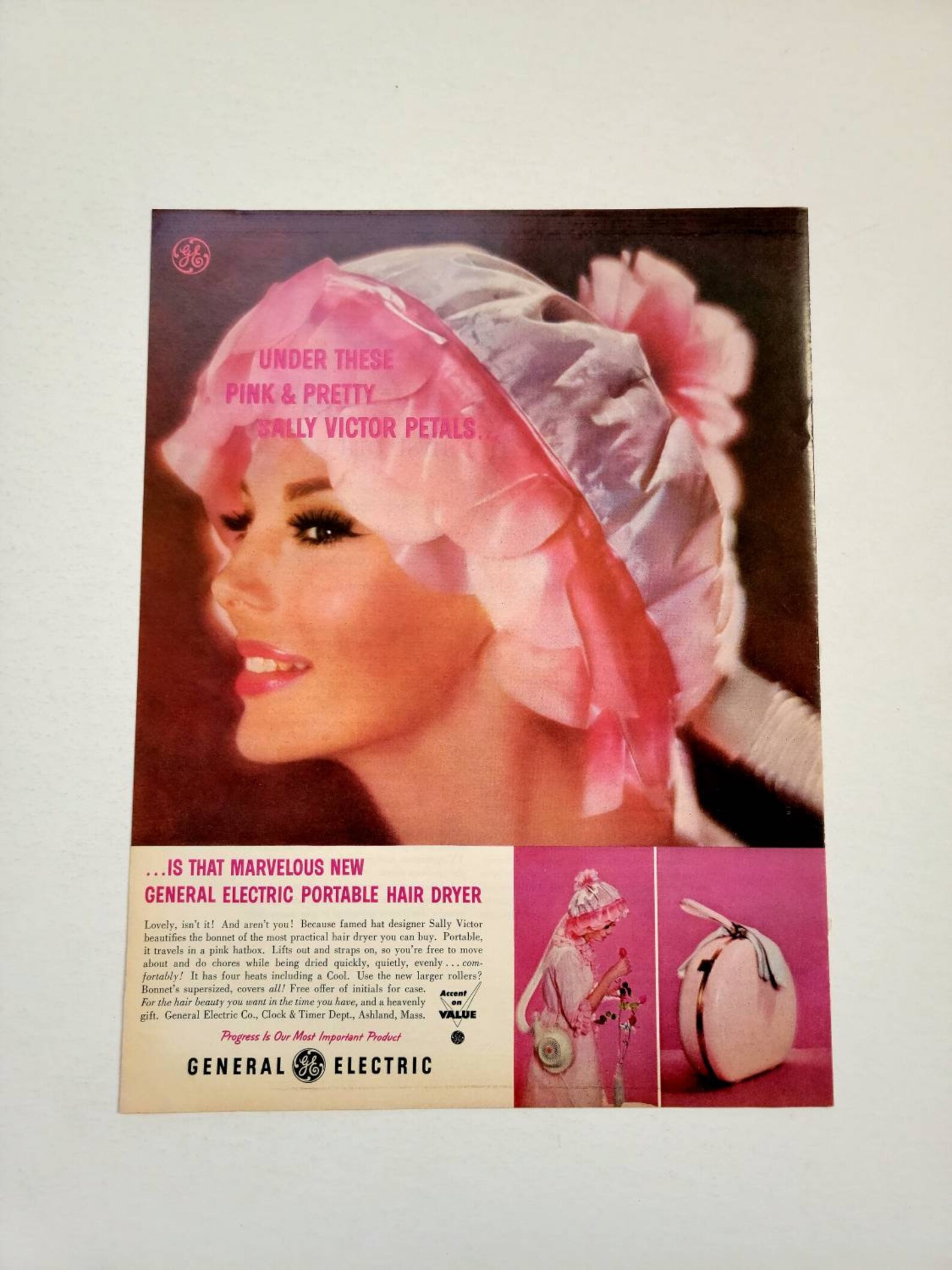 1962 General Electric Portable Hair Dryer Vintage Etsy