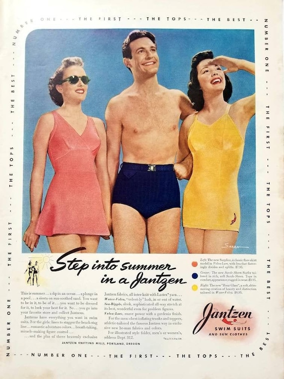 1940 Jantzen Swimsuits Vintage Advertisement Summer Pin up - Etsy Canada