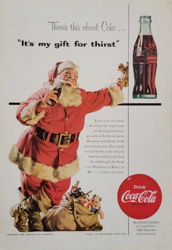1954年コカ・コーラのサンタクロース広告：ヴィンテージクリスマス