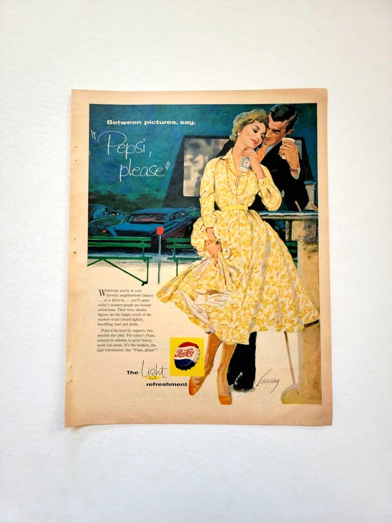 1958年 ペプシコーラ ヴィンテージ広告 キッチンウォールアート