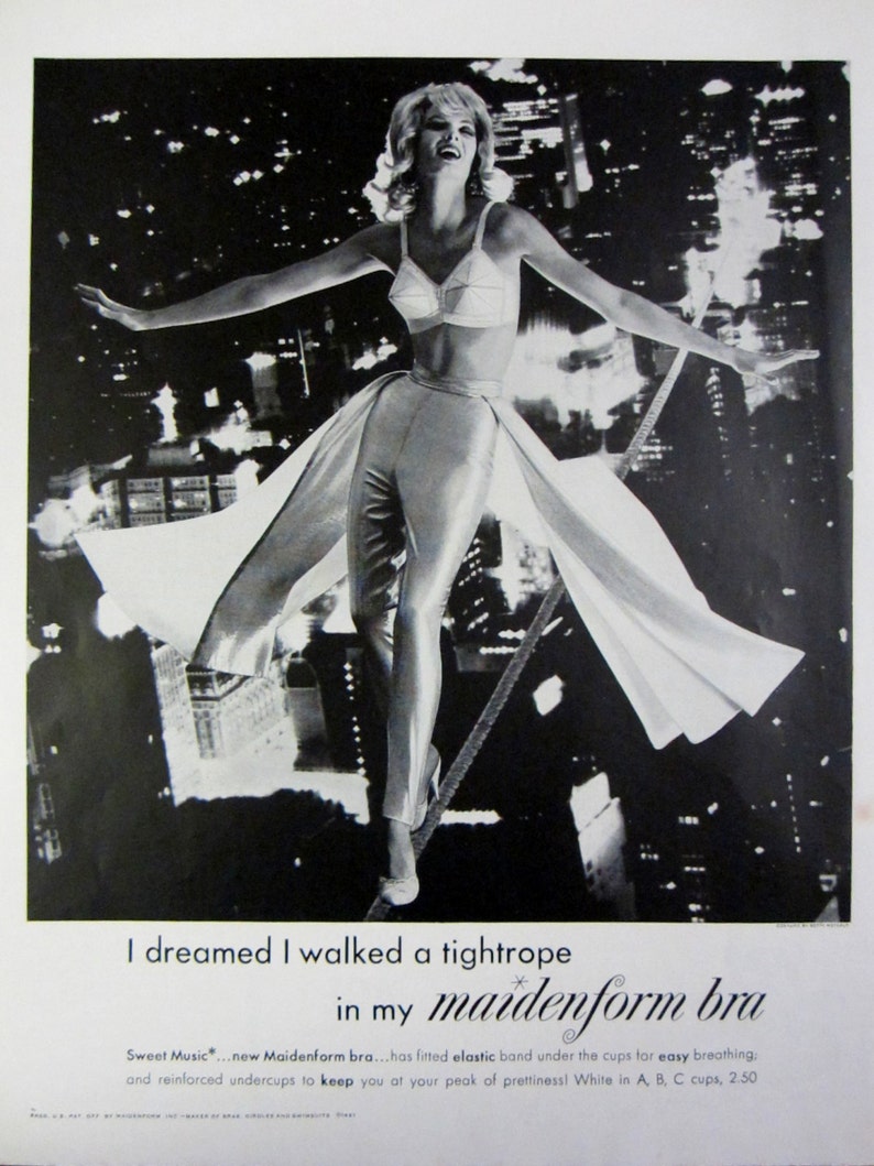 Vintage Maidenform Bra Ad Photo Print 14 x 11/"