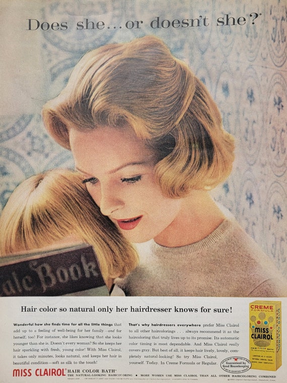 1961 Miss Clairol Hair Color Bath Vintage Advertisement - Etsy