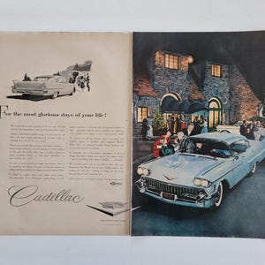 1958 Cadillac Automobile Ad: Vintage Automotive Magazine Print Advertisement