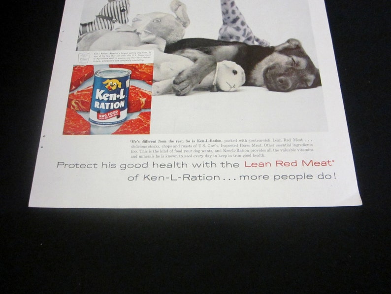 1959 Ken L Ration Dog Food Vintage Advertisement Pet Wall Art Etsy