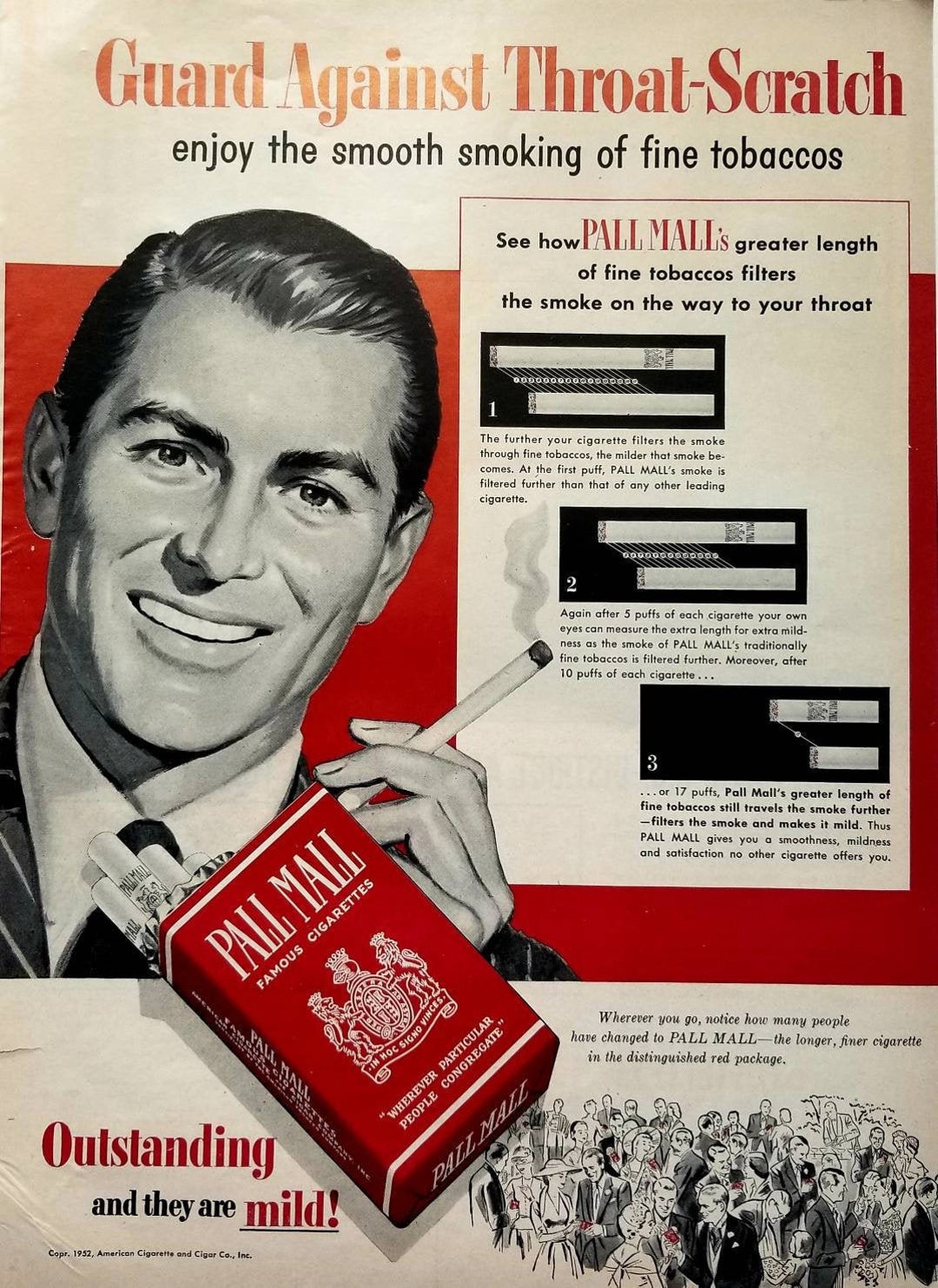1952 Pall Mall Cigarettes Vintage Advertisement Bar Decor Game - Etsy
