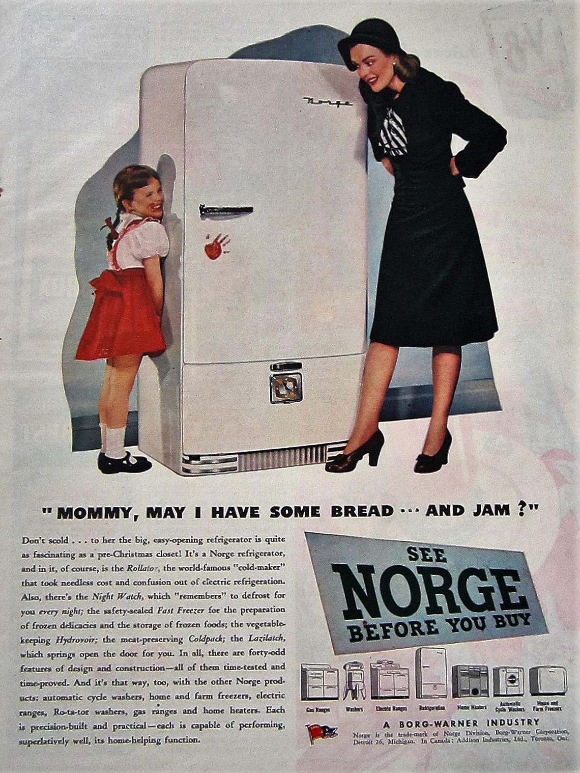 1945 Refrigerator Vintage Advertisement Kitchen Wall Art Etsy