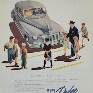1947 Dodge Vintage Advertisement Automotive Wall Art Classic Car Decor Original Magazine Print Ad Antique Automobile Automobilia Unique Art