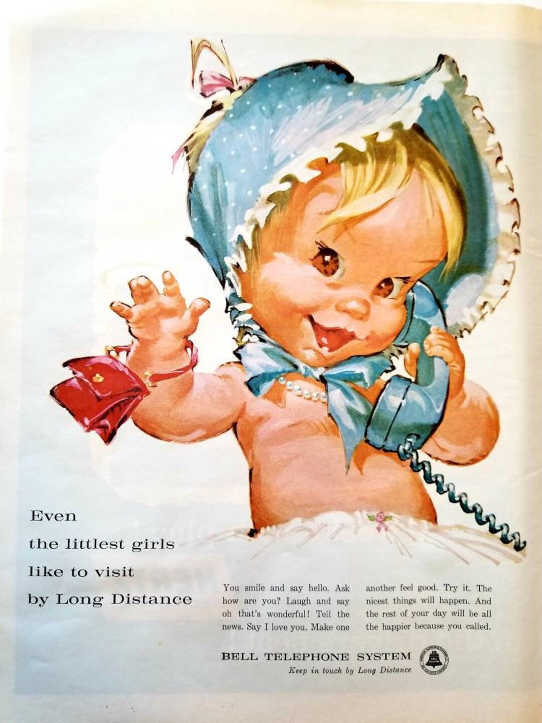 1961 Bell Telephone Systems Betsy Bell Vintage Advertisement Nursery ...