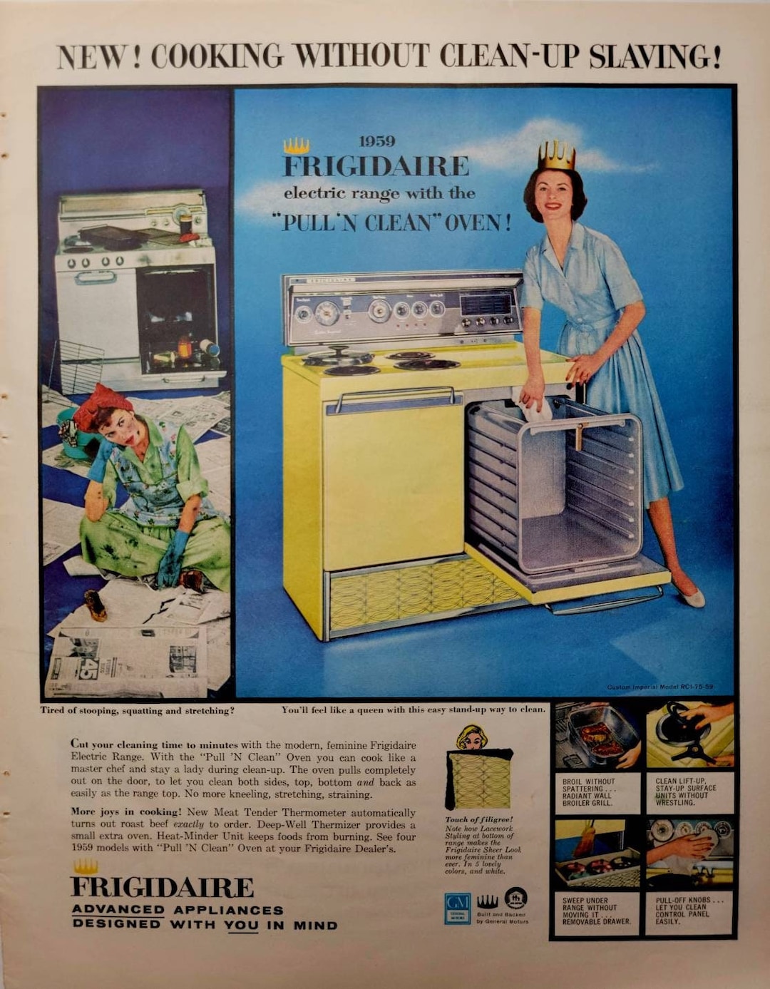 1959 Frigidaire Electric Range Vintage Advertisement Kitchen Etsy