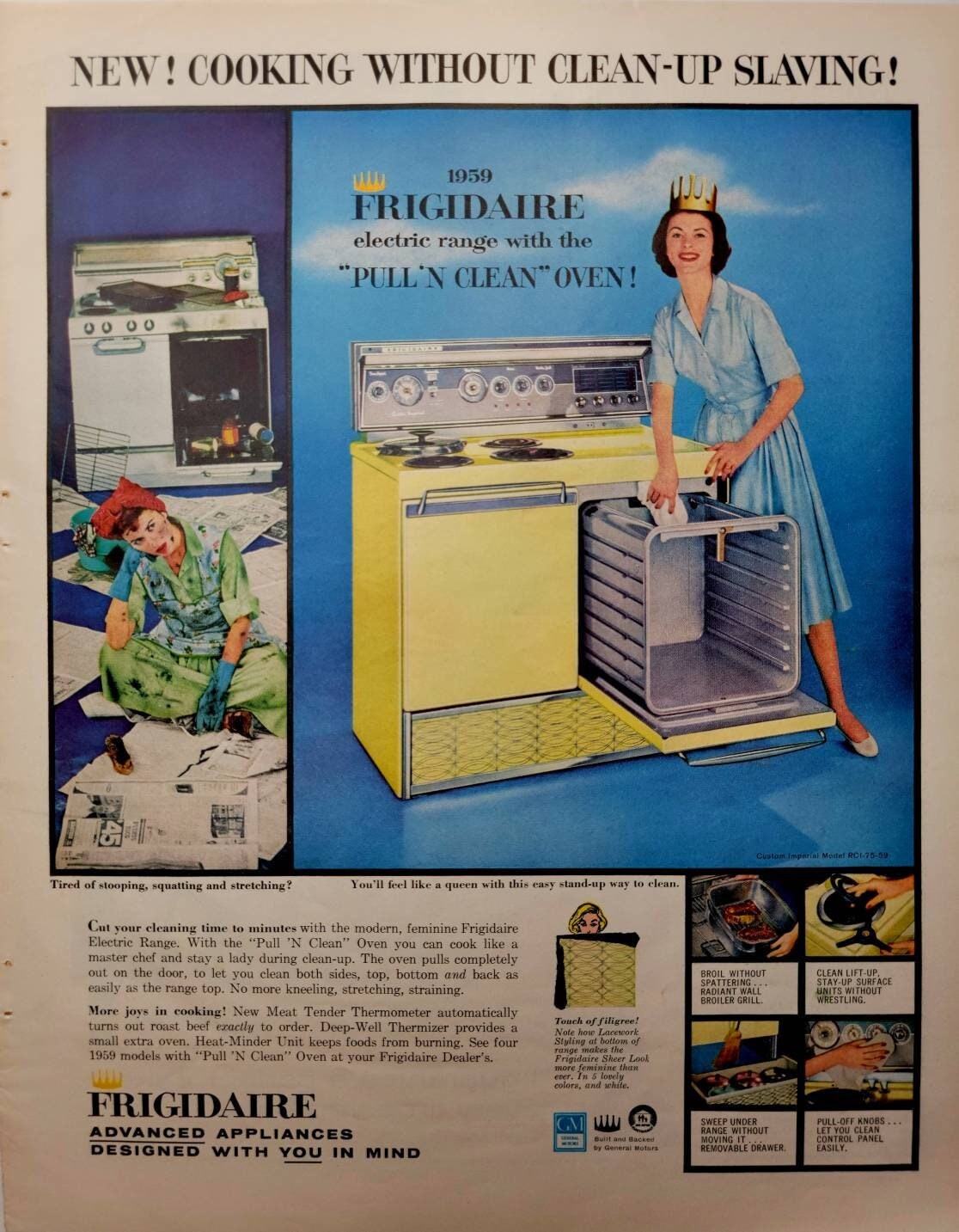 1959 Frigidaire Electric Range Vintage Advertisement Kitchen Etsy