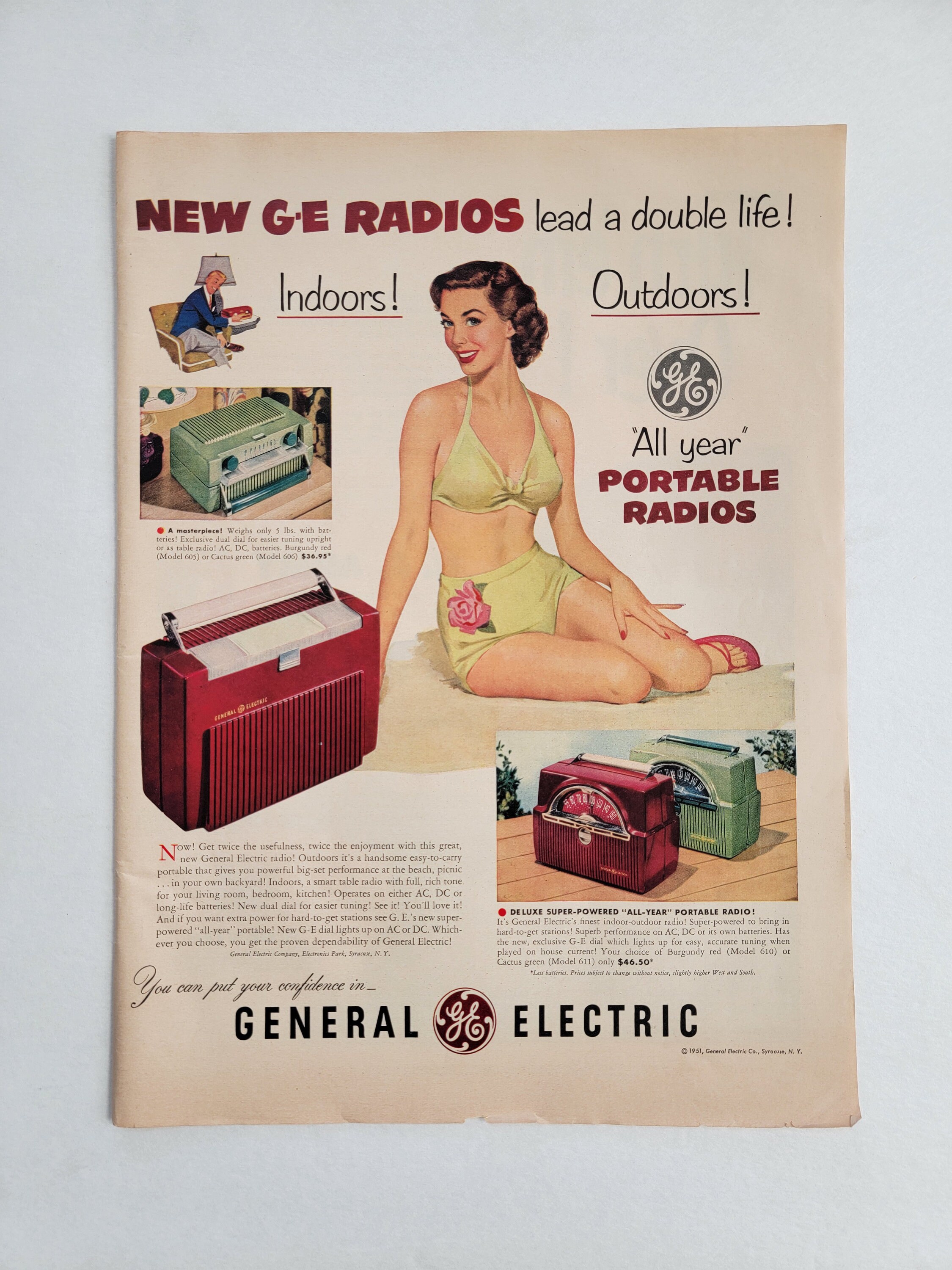 アンティーク ラジオ   1951年,GENERAL ELECTRIC社製 アンティーク ラジオ 1951年,GENERAL ELECTRIC社製