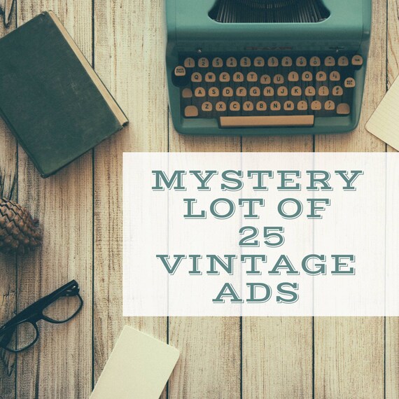 Vintage Advertisements Mystery Lot of 25 Random Magazine Ads Alcohol Tobacco Car Automotive Food Soda Kitchen Bathroom Beauty Advertising